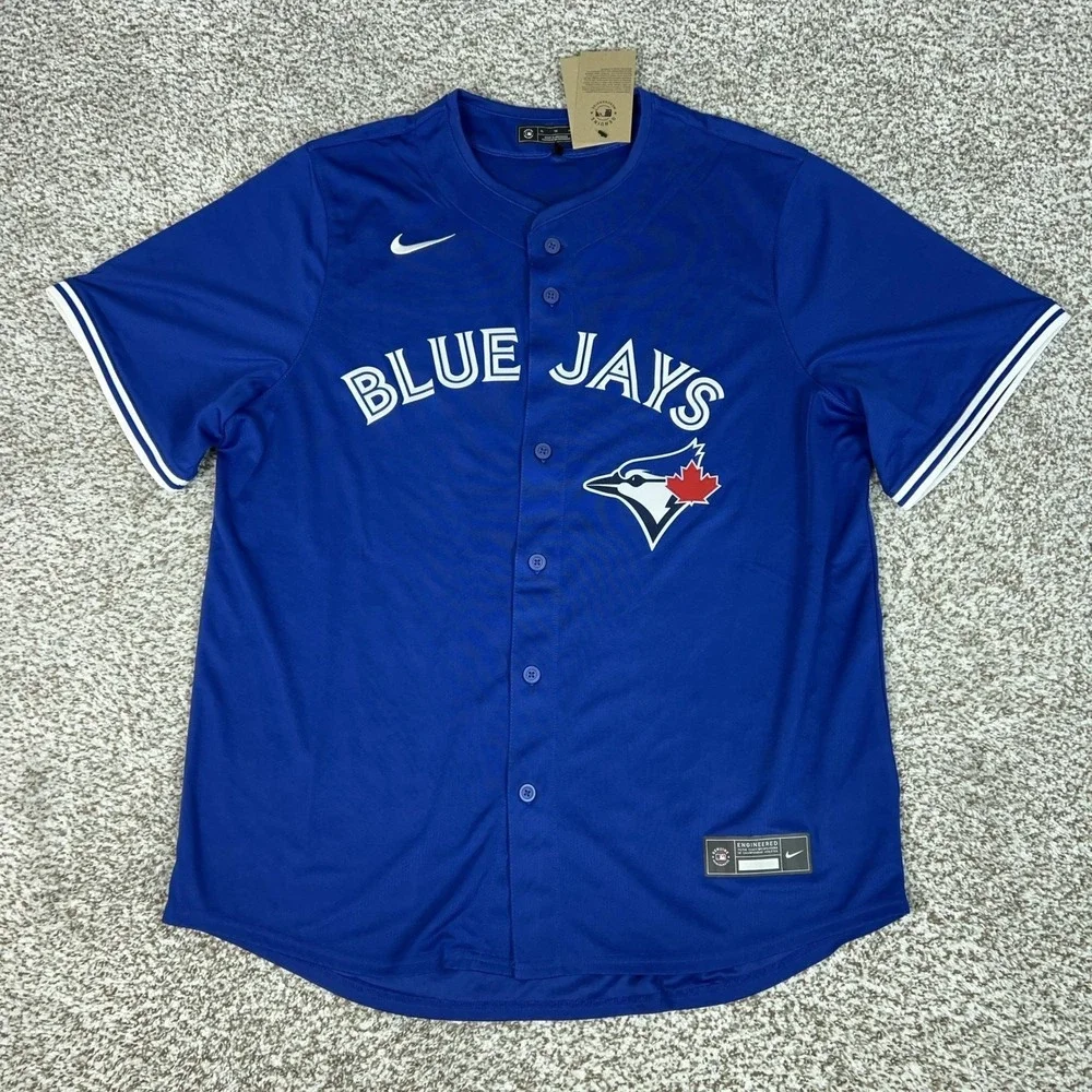 Toronto Blue Jays Jersey Mens XL Blue MLB Baseball Nike Schwab 1 Top Custom MLB